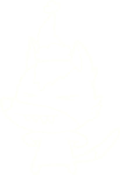 Bir insan tarafından çizilen Noel Kurdu Tebeşiri