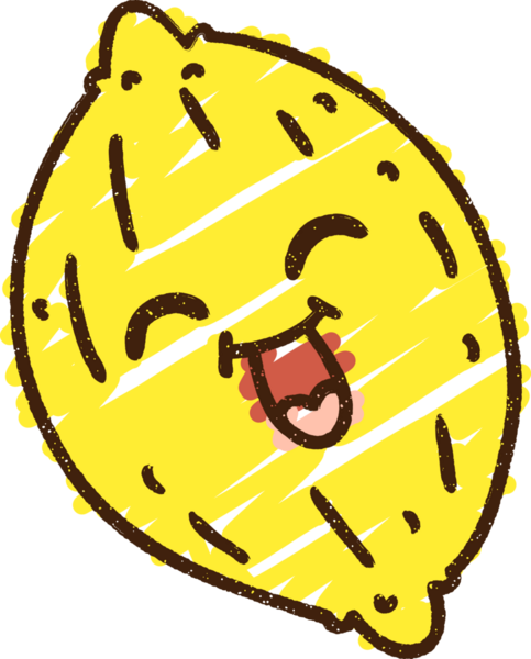 Bir insan tarafından çizilen limon tebeşiri