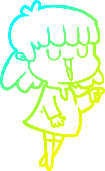 Bir insan tarafından çizilmiş bir karikatür kadın çizimi.