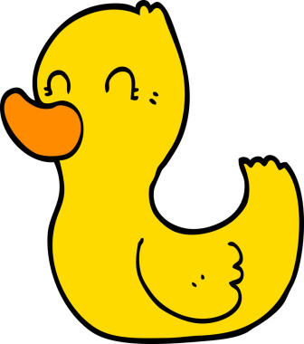 Bir insan tarafından çizilmiş ördek.