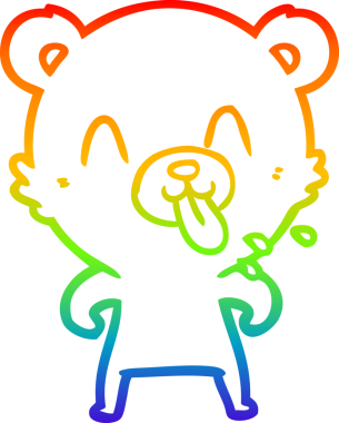 Bir insan tarafından çizilmiş kaba bir çizgi film ayısının çizimi.