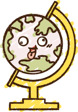 Bir insan tarafından çizilen Dünya Tebeşiri