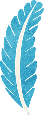 bir insan tarafından çizilmiş karikatür tüyü