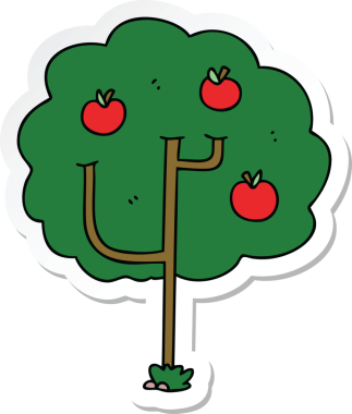 Bir insan tarafından çizilmiş garip bir el karikatür ağacının çıkartması.