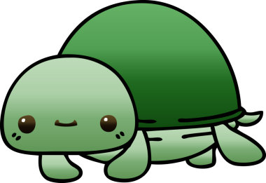 bir insan tarafından çizilmiş gölgelenmiş garip karikatür kaplumbağası.