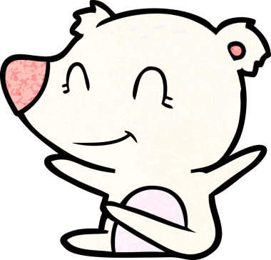 Bir insan tarafından çizilmiş kutup ayısı karikatürü