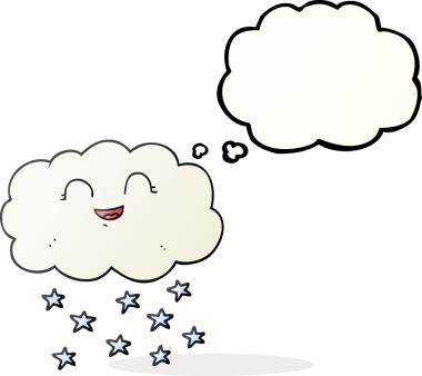 Bir insan tarafından çizilen serbest çizim düşünce kabarcığı karikatür bulutu