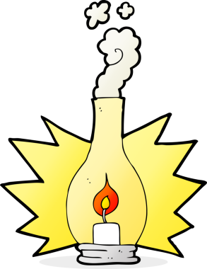 Bir insan tarafından çizilmiş el yazısıyla çizilmiş eski cam fener.