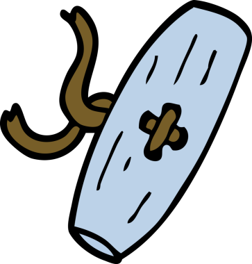 bir insan tarafından çizilmiş eski bir karalama düğmesi