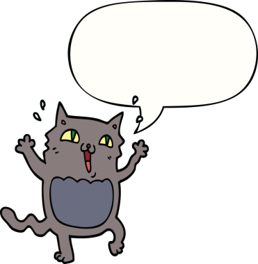 Bir insan tarafından çizilmiş konuşma balonlu çılgın bir çizgi film.