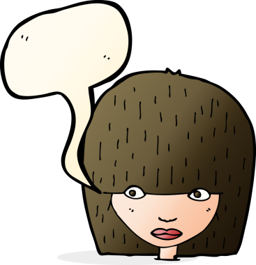 Bir insan tarafından çizilmiş konuşma balonlu bir karikatür.