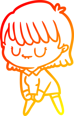 Bir insan tarafından çizilmiş bir karikatür kadın çizimi