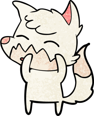 bir insan tarafından çizilmiş tilki çizgi filmi