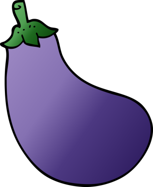 Bir insan tarafından çizilmiş patlıcan karalaması.