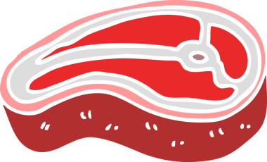 Bir insan tarafından çizilmiş karalama lezzetli biftek.