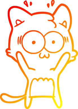 İnsan tarafından çizilmiş bir çizgi filmin sıcak eğimli çizimi.