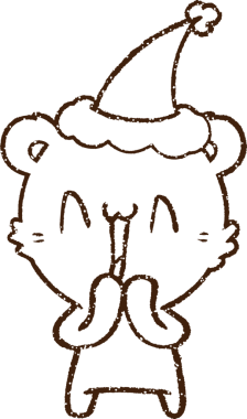 Bir insan tarafından çizilmiş Noel Ayısı Kömürü