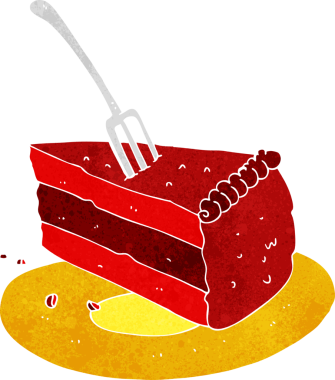 Bir insan tarafından çizilmiş çizgi film pastası.