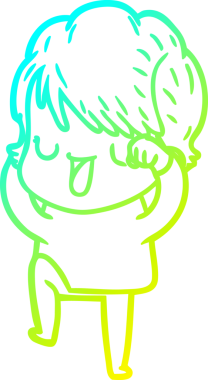 Bir insan tarafından çizilmiş bir karikatür kadın çizimi.