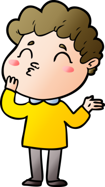 Çizgi film adamı somurtuyor Bir insan tarafından çizilmiş