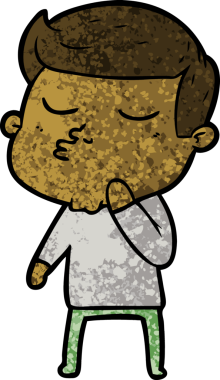 Bir insan tarafından çizilmiş karikatür mankeni adam.