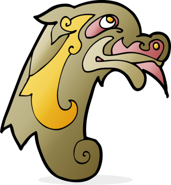 bir insan tarafından çizilmiş ortaçağ karikatürü