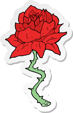 Bir insan tarafından çizilmiş çizgi film dövmesi çıkartması.