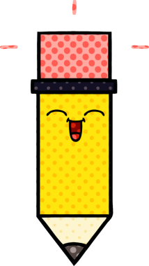 bir insan tarafından çizilmiş bir kalemin karikatürü.