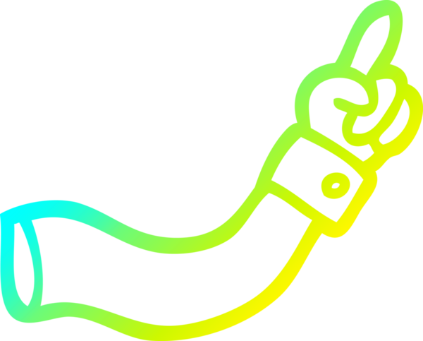 Bir insan tarafından çizilmiş bir çizgi filmin soğuk gradyan çizimi