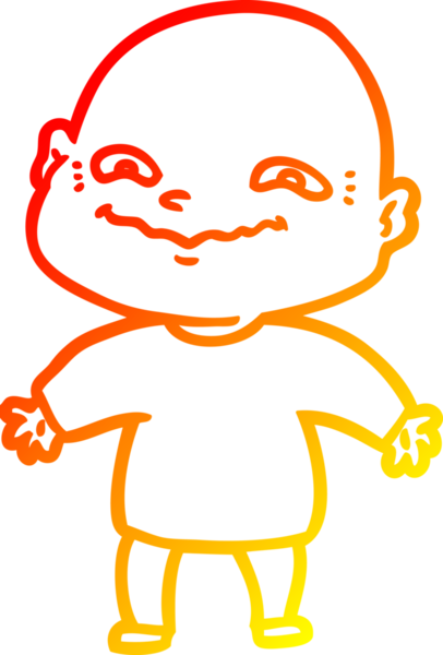 Bir insan tarafından çizilmiş karikatür çizimi.