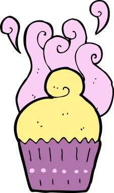 Bir insan tarafından çizilmiş bir kek.