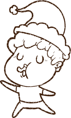 Bir insan tarafından çizilmiş Noel Adamı Kömürü