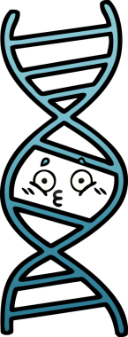 Bir insan tarafından çizilen DNA iplikçiklerinin gölgeli çizimi