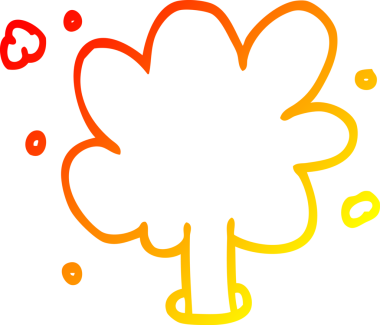 Bir insan tarafından çizilmiş sıcak bir çizgi film çizimi.