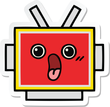 Bir insan tarafından çizilmiş şirin bir robot kafasının çıkartması.