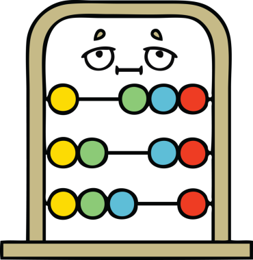 Bir insan tarafından çizilmiş abaküs karikatürü.