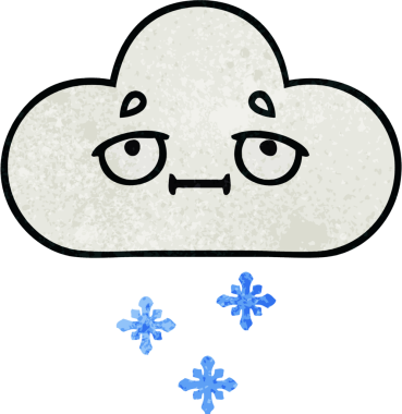 Bir insan tarafından çizilmiş bir kar bulutunun retro grunge dokusu