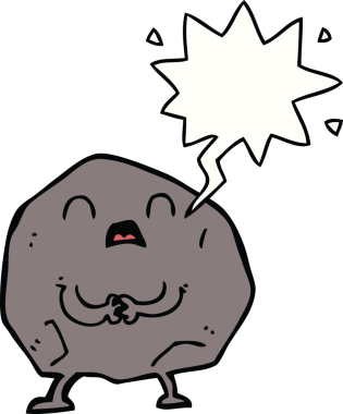 bir insan tarafından çizilmiş konuşma balonlu karikatür.