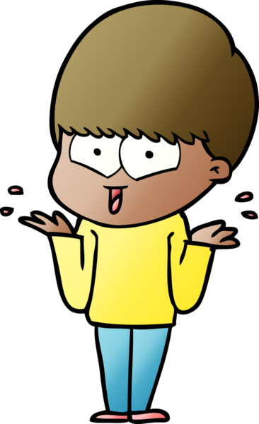 Bir insan tarafından çizilmiş mutlu çocuk çizgi filmi.