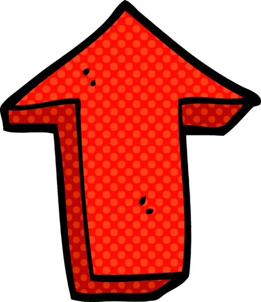 Bir insan tarafından çizilmiş karalama oku.