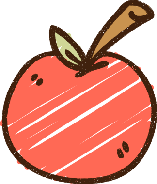 Bir insan tarafından çizilen Elma Tebeşiri