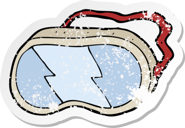 Bir insan tarafından çizilmiş karikatür gözlüğünün gerilimli yapıştırması.