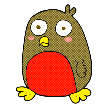 Bir insan tarafından çizilmiş serbest çizim noel robini.