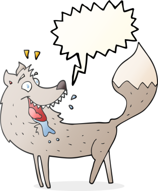 Bir insan tarafından çizilmiş serbest konuşma balonu çizgi film kurdu.