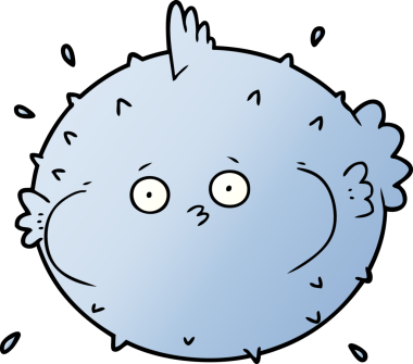 Bir insan tarafından çizilmiş kirpi balığı.