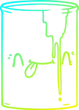 Bir insan tarafından çizilen toksik atığın soğuk gradyan çizgisi