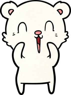 Bir insan tarafından çizilmiş kutup ayısı karikatürü