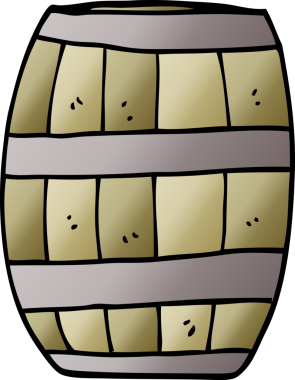 Bir insan tarafından çizilmiş bira fıçısı.