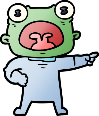 Bir insan tarafından çizilmiş garip uzaylı çığlıkları.