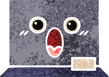 Bir insan tarafından çizilmiş bir yazı tahtasının retro çizim tarzı karikatürü